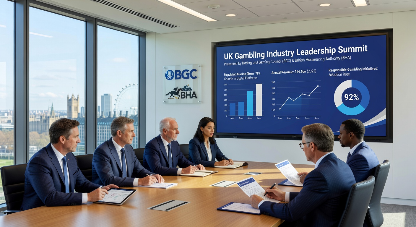 Horse racing bettors at a UK track, illustrating economic pressures from new gambling regulations