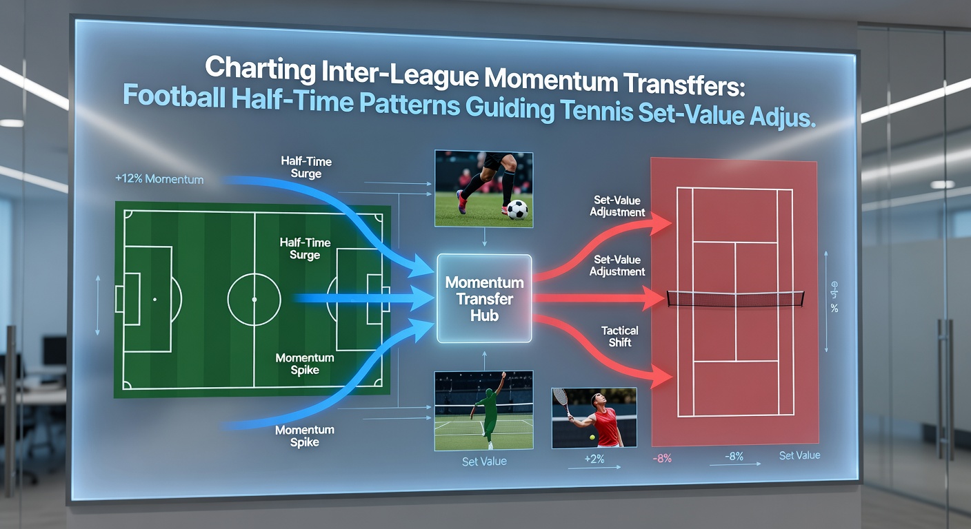 Data visualization showing momentum correlations across football halves, tennis sets, and racing closers