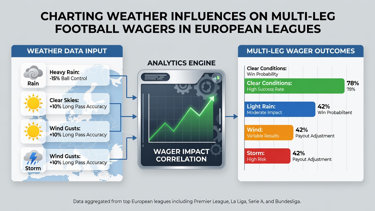 Detailed weather chart showing temperature and precipitation impacts on football betting markets