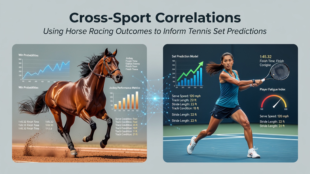 Visualization of cross-sport data patterns linking horse racing results with tennis set statistics