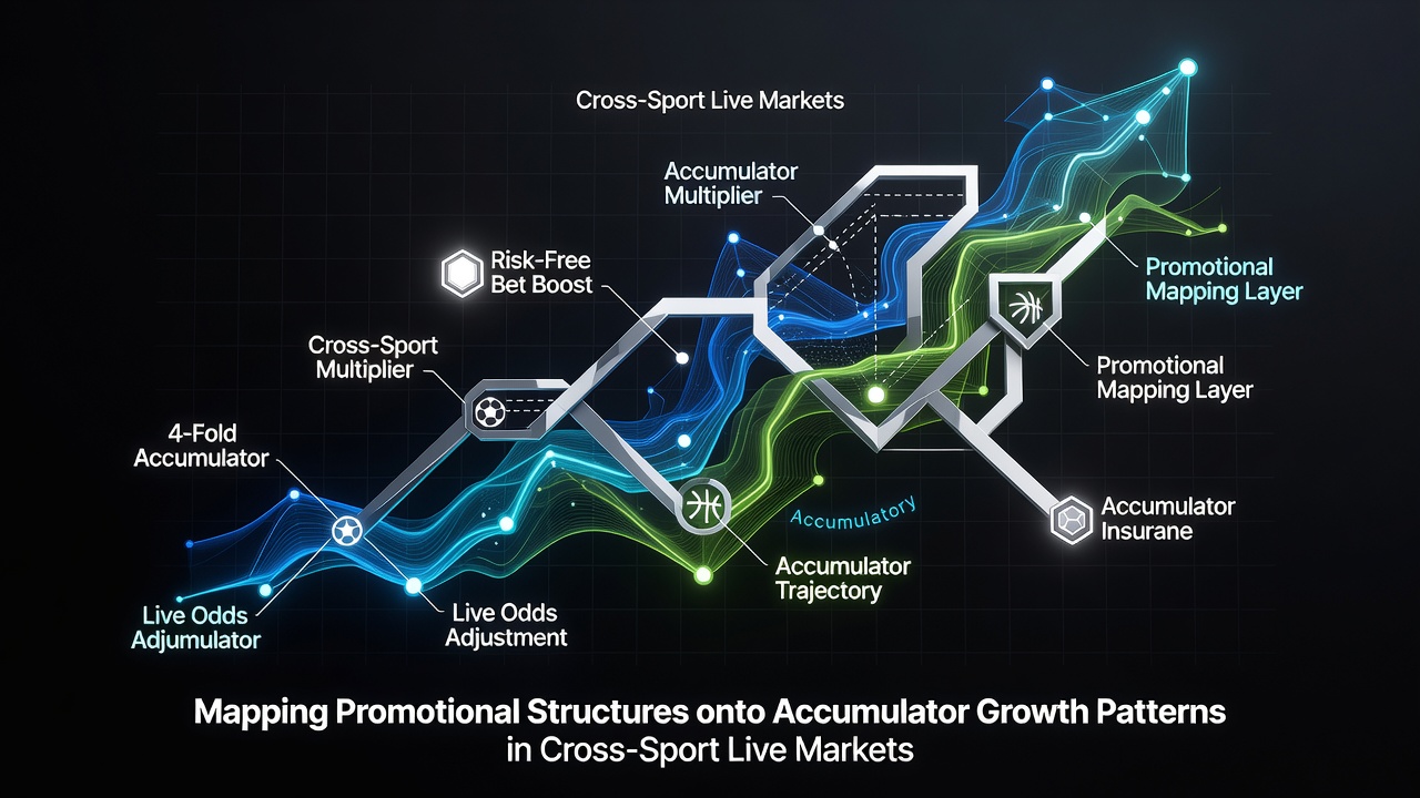 Chart showing accumulator expansion rates under different promotional incentives in cross-sport live betting