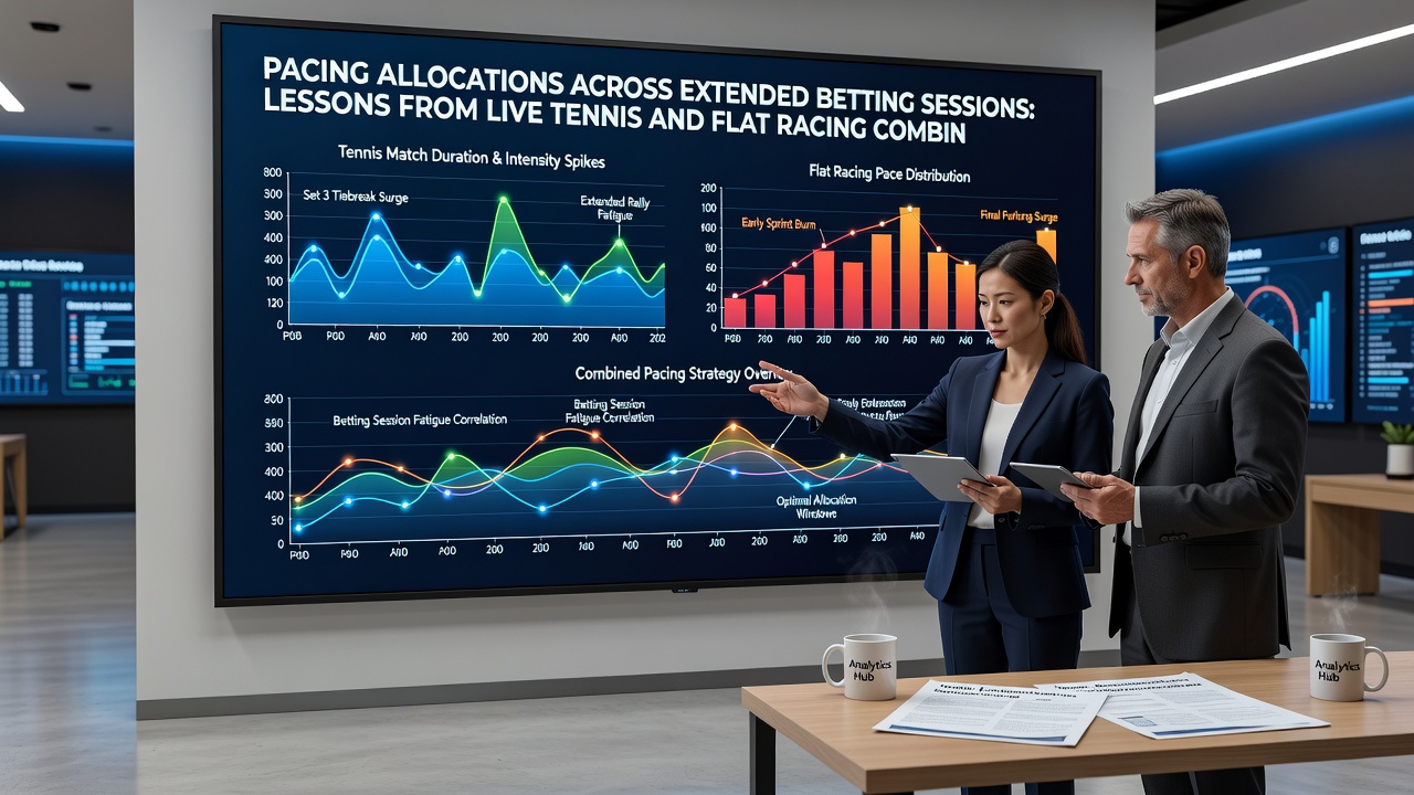 Chart showing allocation shifts during combined tennis and flat racing betting periods